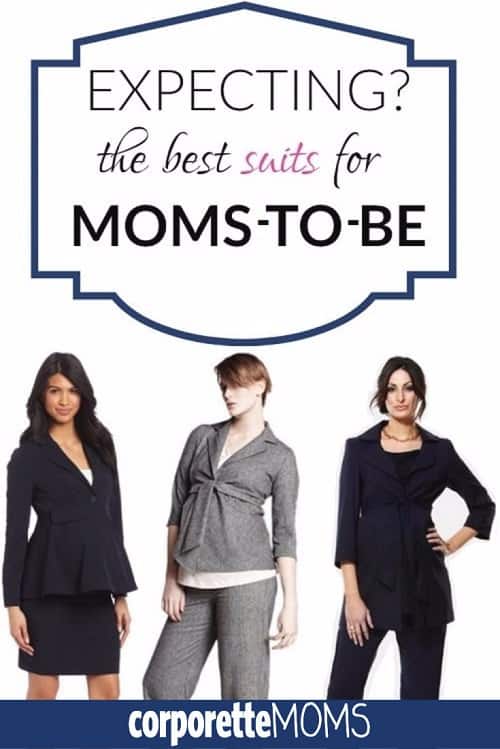 If you're a pregnant lawyer, what should you wear to court? In general, which are the best business suits for expecting mothers? How DO you look great while pregnant in the C-suite? We rounded up the best (of some bad options) of maternity suits for workwear, and our readers (professional working moms) shared tips on what they wore instead of a suit while they were pregnant. | CorporetteMoms