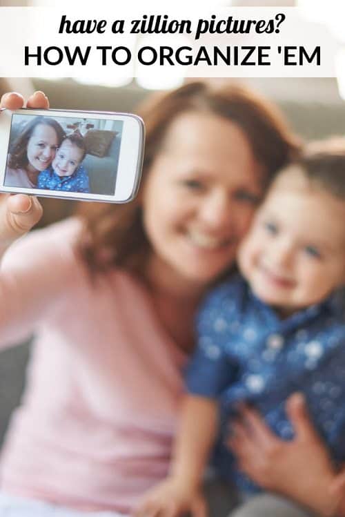 Organizing family photos can be super difficult -- this is one working mom's system and best advice for how to organize family photos. 