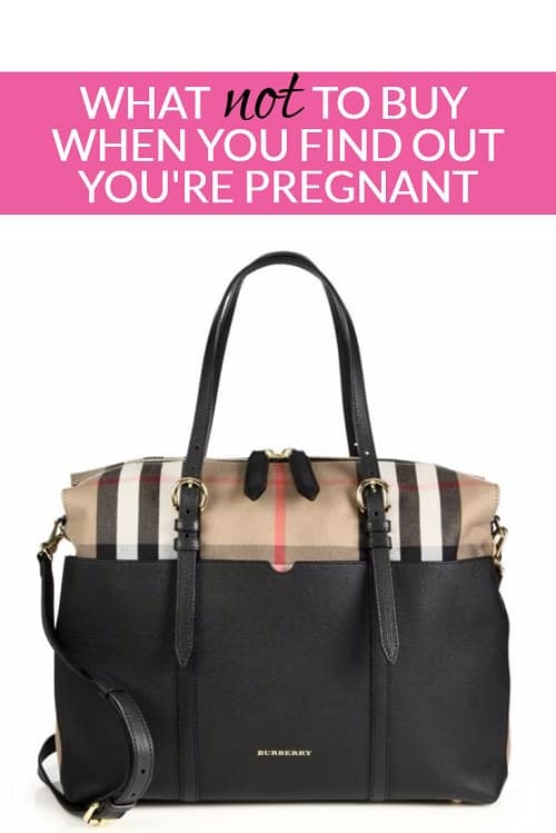 Great advice from other working moms about what NOT to buy when you find out you're pregnant (hint: a $1400 fancy diaper bag may be among those things...)