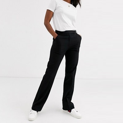 A woman wearing a pair of Tailored Straight-Leg Pants