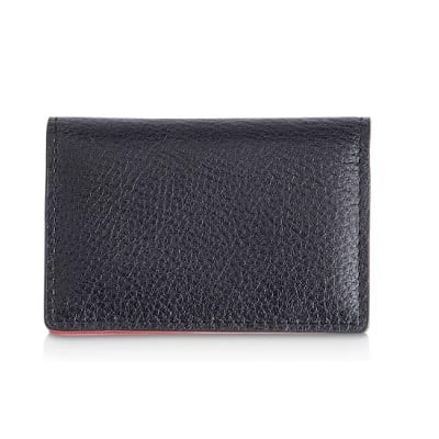 Pebbled Leather Card Case