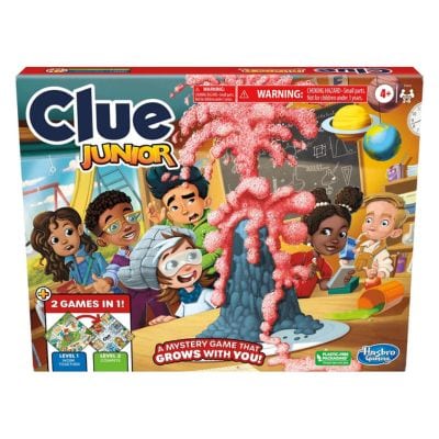 The box for the board game Clue Junior