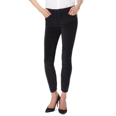 stretch velvet skinny jeans