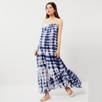 Tie Dye Tiered Maxi Dress