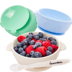A bowl of fruit on a Baby Bowl by UpwardBaby