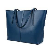 Blue Shoulder Bag with Zip