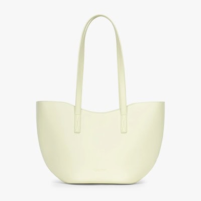 A butter-yellow tote