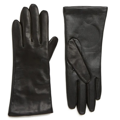 A pair of black gloves