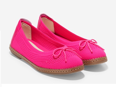 A pair of hot pink  Cloudfeel All-Day Ballet Flat