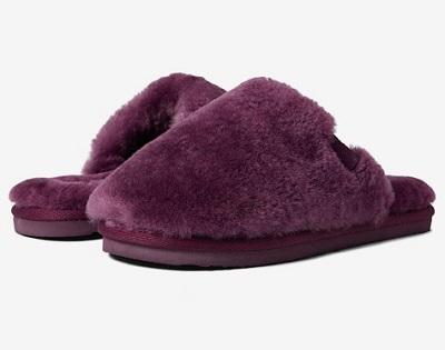 A pair of shearling slippers 