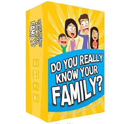 A yellow Do You Really Know Your Family board game