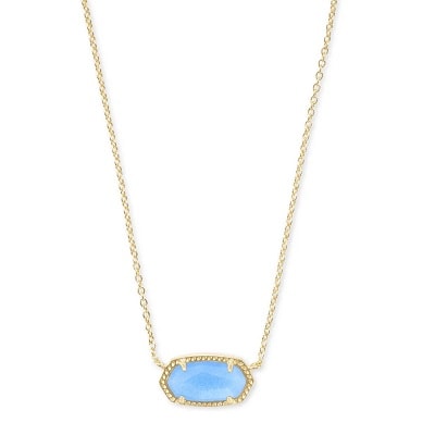 Necklace with blue pendant
