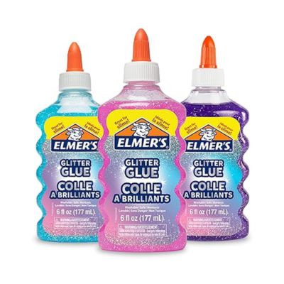 Three bottles of Elmer's glitter glue