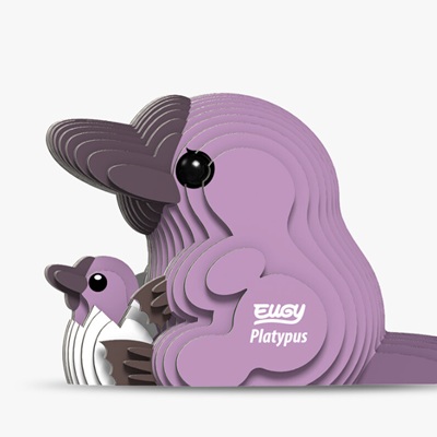 A purple 3D Platypus Puzzle