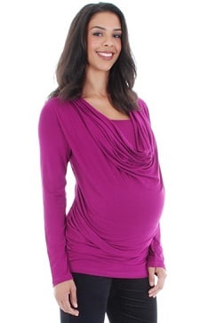 Everly Grey 'Kristina' Cowl Neck Maternity-Nursing Top | CorporetteMoms