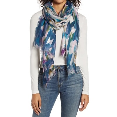 Accessory Tuesday: Eyelash-Trim Print Cashmere & Silk Wrap - CorporetteMoms