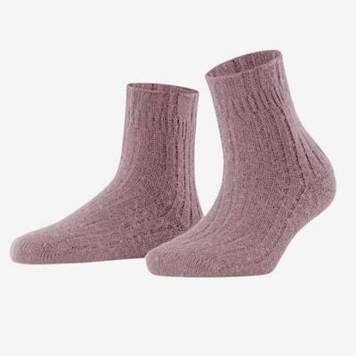 A pair of  Cashmere Blend Rib Bed Socks