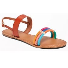 Wrapped Thread Slingback Sandals