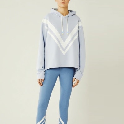 Tory burch french terry best sale chevron hoodie