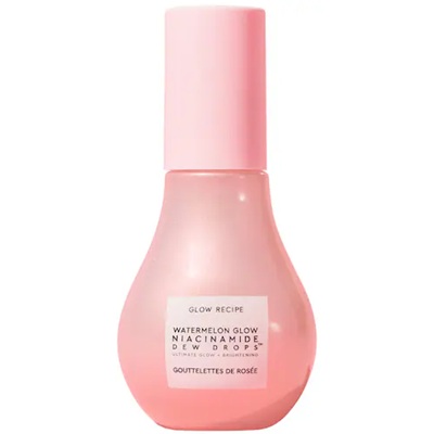 A pink bottle of Watermelon Glow Niacinamide Dew Drops Serum