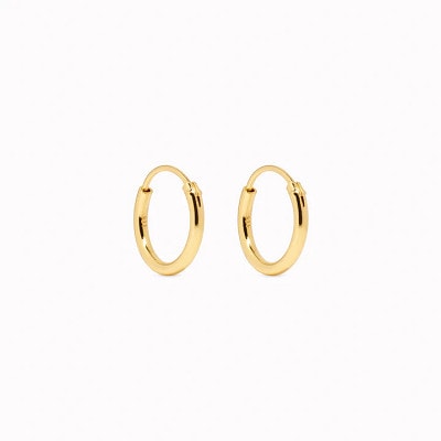 Gold Hoop Earrings 12mm - Rebecca
