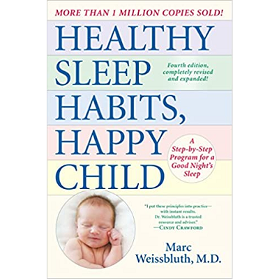 A book entitled Healthy Sleep Habiys, Happy Child