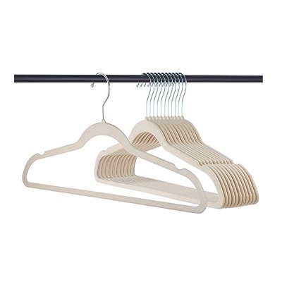 Home It Ivory Velvet Hangers 50 Pack