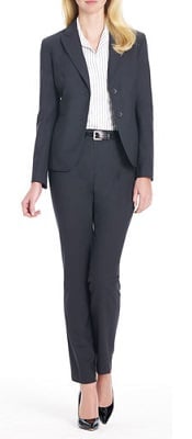 A person wearing a JNY Suiting