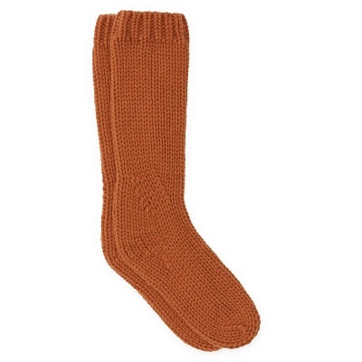 Dark orange cashmere socks