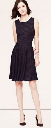 Loft Spotted Skirt Dress | Corporette