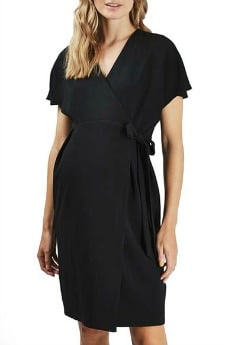 Machine Wash Maternity Dress: Topshop Wrap Maternity Midi Dress