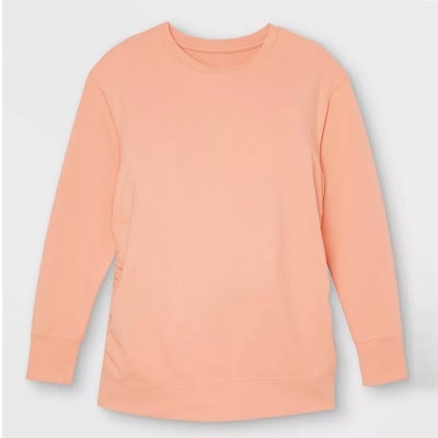 A peach Maternity Match Back Sweatshirt