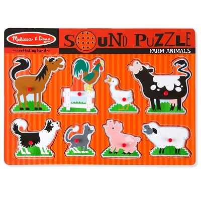 wooden peg sound puzzle toy