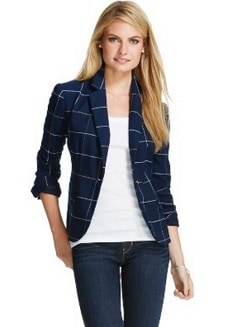 Merona Plaid Tailored Blazer