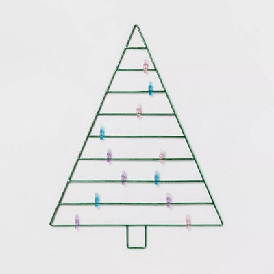 Metal Tree Christmas Card Holder Green - Wondershop™