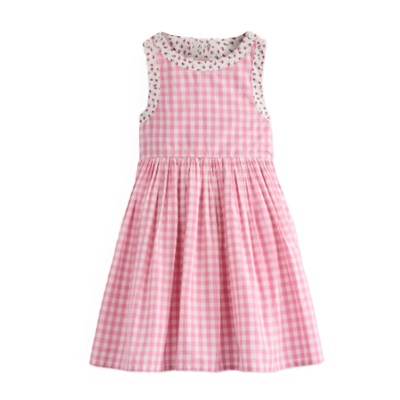 A kids' pink gingham dress