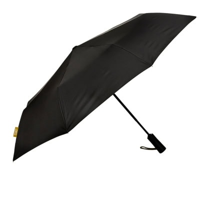 A black umbrella, opened