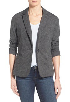 One-Button Jacket: Olivia Moon Knit Blazer  