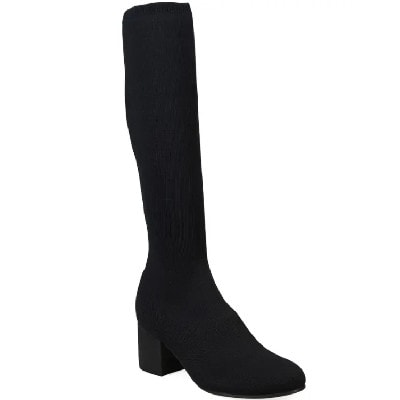 A tall black boot for women