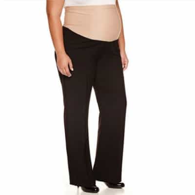 best maternity pants for the office in plus sizes - JCP