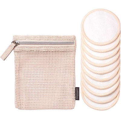 Pink Reusable Makeup Remover Pads with mesh bag