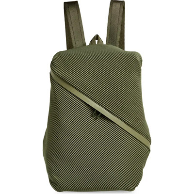 An olive green backpack   