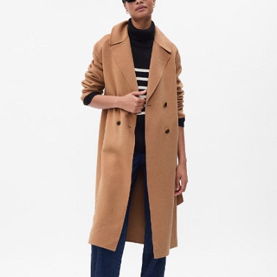 Recycled Wool Wrap Coat