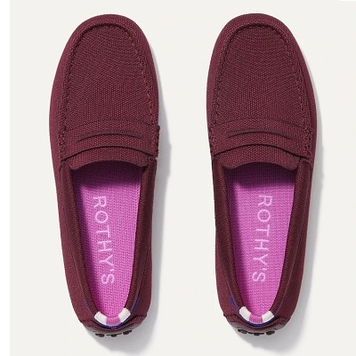 Maroon loafer shoes