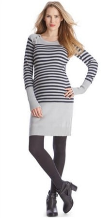 Seraphine 'Rozalia' Stripe MaternityNursing Sweater Dress | CorporetteMoms