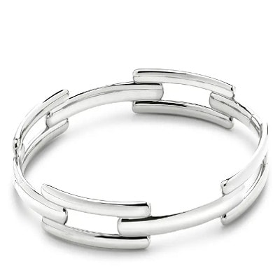 Signature Recycled Sterling Silver Link Bangle