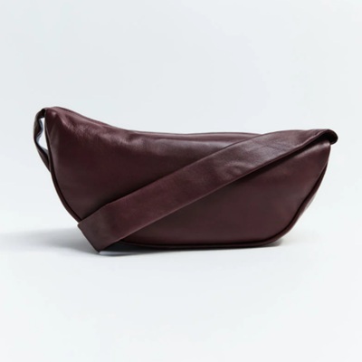 St Agni - Soft Crescent Bag - Plum