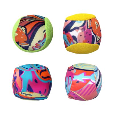 Four multicolored balls for playing in the pool