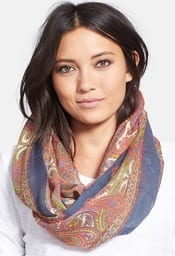 Tasha Vibrant Paisley Infinity Scarf | Corporette