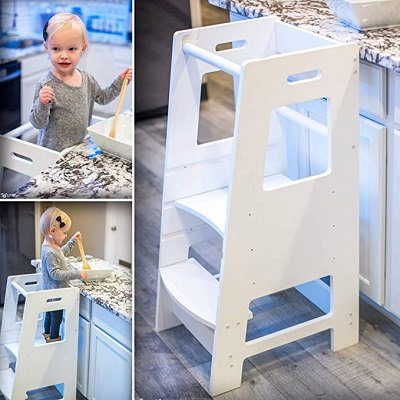 Kidzwerks Child Standing Tower Kitchen Step Stool